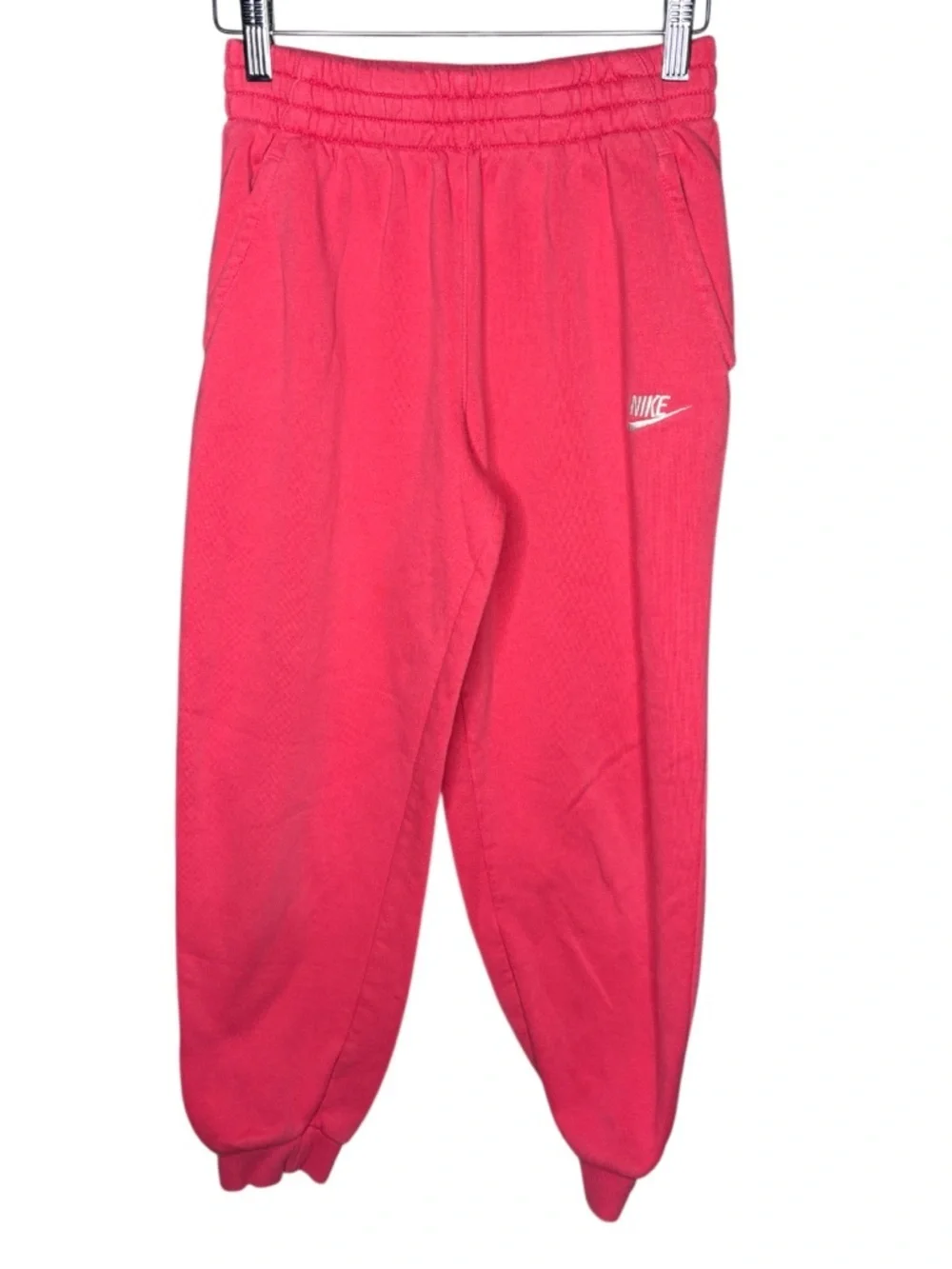 Nike Girls | Pink Joggers Sweatpants | Cotton Blend | Elastic Waist | Size L